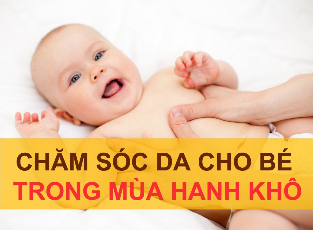 chăm sóc da cho bé trong mùa hanh khô